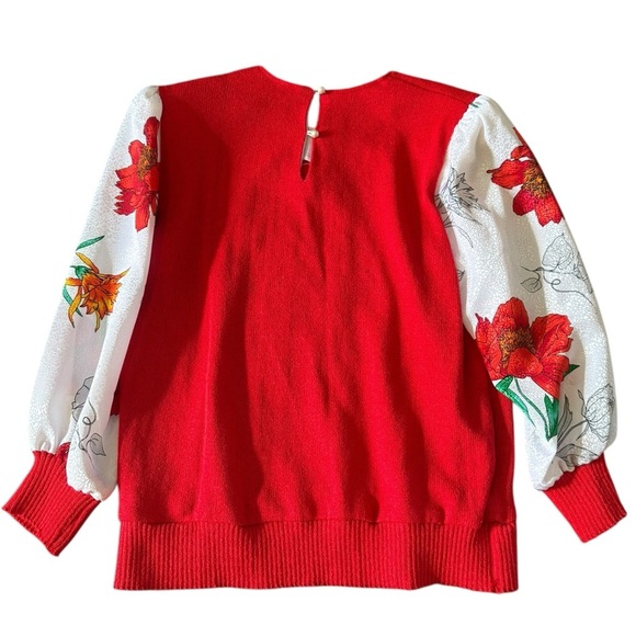 Vintage Anthony Sicari Red Knit Top – Size 12 - Picture 2 of 7